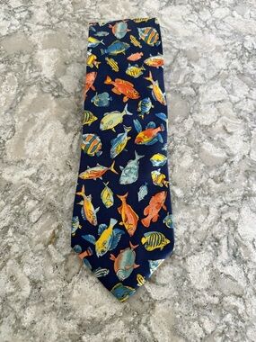 Gucci Silk Tropical Fish Tie NWT 100% Silk